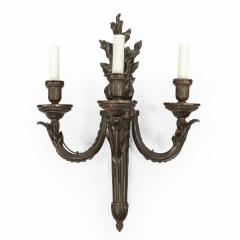 Pair of French bronze wall lights - 1443852