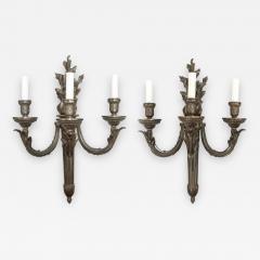 Pair of French bronze wall lights - 1446607