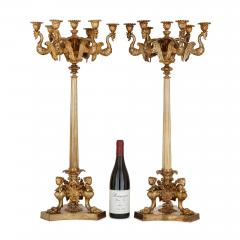 Pair of French gilt bronze table candelabra - 2650851