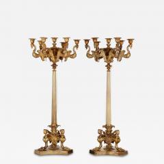 Pair of French gilt bronze table candelabra - 2661249