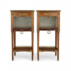 Pair of French mahogany and ormolu bedside cabinets - 3150938