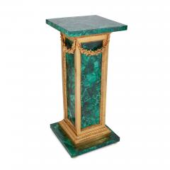 Pair of French malachite and ormolu pedestals - 3506569