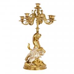 Pair of French silvered and gilt bronze candelabra - 3268954
