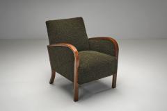 Pair of Funkis Armchairs with Dark Green Upholstery Scandinavia ca 1930s - 4784955