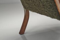 Pair of Funkis Armchairs with Dark Green Upholstery Scandinavia ca 1930s - 4784966