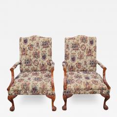 Pair of Gainsborough Library Chairs in the Irish Georgian Style - 3508311