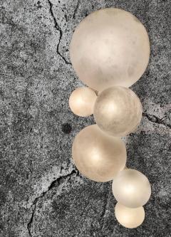 Pair of Galaxy Contemporary Italian Alabaster Marble Globe Wall Lights - 4660204