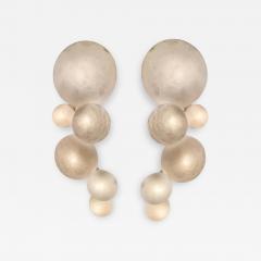 Pair of Galaxy Contemporary Italian Alabaster Marble Globe Wall Lights - 4662000