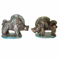 Pair of Gambone Ceramic Boars - 4195618