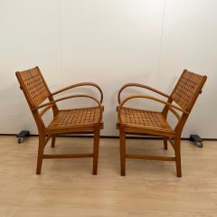 Pair of Gelenka Armchairs Polished Beech Wood Germany circa 1950 - 4270024