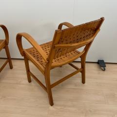 Pair of Gelenka Armchairs Polished Beech Wood Germany circa 1950 - 4270026