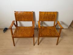Pair of Gelenka Armchairs Solid Beech Wood Germany circa 1950 - 4443726