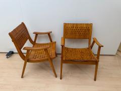 Pair of Gelenka Armchairs Solid Beech Wood Germany circa 1950 - 4443732