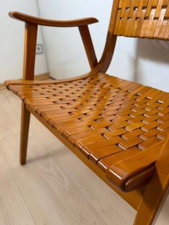 Pair of Gelenka Armchairs Solid Beech Wood Germany circa 1950 - 4443734
