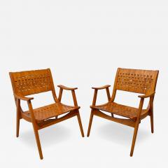 Pair of Gelenka Armchairs Solid Beech Wood Germany circa 1950 - 4444016
