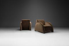 Pair of Geometric Art Deco Armchairs France first half of the 20th Century - 4098390