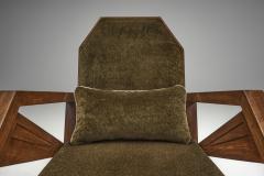 Pair of Geometric Art Deco Armchairs with Beech Frames France 1930s - 4696127