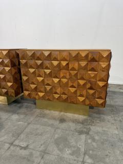 Pair of Geometric Wood Cabinets Mid 20th Century - 4485598