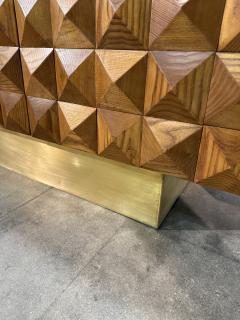 Pair of Geometric Wood Cabinets Mid 20th Century - 4485599