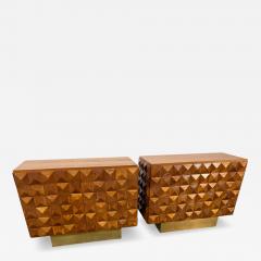 Pair of Geometric Wood Cabinets Mid 20th Century - 4491013