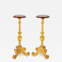 Pair of George I Carved and Gilded Pedestals - 3281314