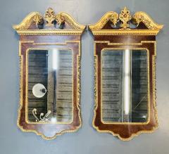 Pair of George II Style Pier Console Mirrors Burr Walnut and Parcel Gilt - 3214355