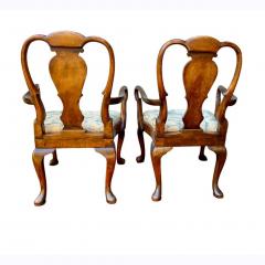 Pair of George II Style Walnut Armchairs - 3785941