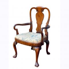 Pair of George II Style Walnut Armchairs - 3785942