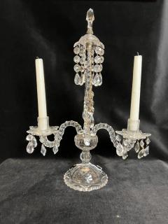 Pair of George III Cut Glass Girandoles - 2910348