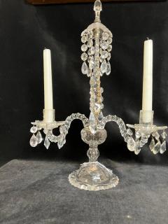 Pair of George III Cut Glass Girandoles - 2910350