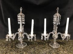 Pair of George III Cut Glass Girandoles - 2910356