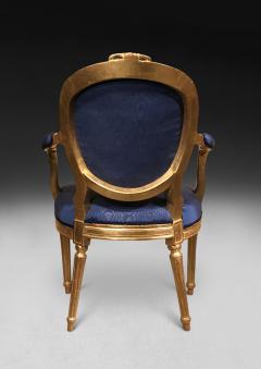 Pair of George III Giltwood Salon Armchairs - 4308871