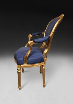 Pair of George III Giltwood Salon Armchairs - 4308875