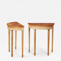 Pair of George III Giltwood and Mahogany Console Tables - 2813352