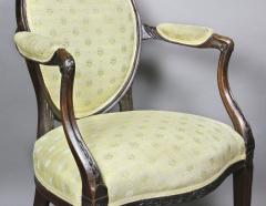 Pair of George III Mahogany Armchairs - 3740760