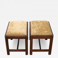 Pair of George III Mahogany Foot Stools - 2608042