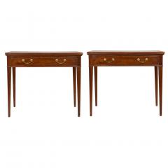 Pair of George III Mahogany Games Tables - 3803104