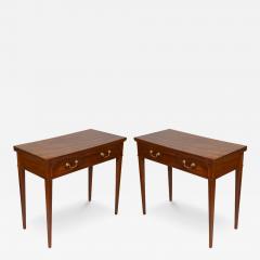 Pair of George III Mahogany Games Tables - 3805347