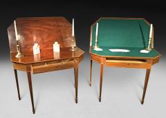Pair of George III Period Mahogany Card and Tea Tables - 4478384