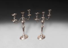 Pair of George III Period Old Sheffield Plate Candelabra - 4315224