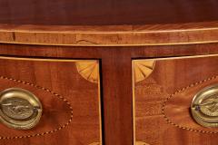 Pair of George III Satinwood Inlaid Demilune Console Cabinets - 4215339