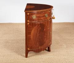 Pair of George III Satinwood Inlaid Demilune Console Cabinets - 4215342