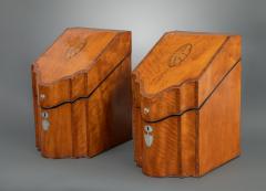 Pair of George III Satinwood and Inlay Knife Boxes - 930173