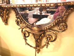 Pair of George III Style Giltwood and Composite Shelved Wall Console Mirrors - 1303528