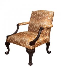 Pair of George III Style Mahogany Armchairs - 4134261