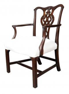Pair of George III Style Mahogany Armchairs - 4723439