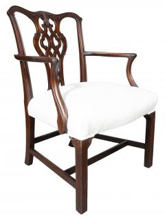 Pair of George III Style Mahogany Armchairs - 4723440