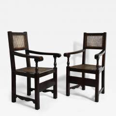 Pair of George III style armchairs XIXth c  - 4464543