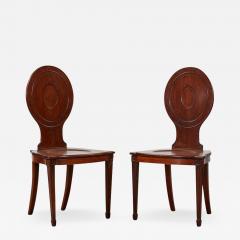 Pair of Georgian Chippendale Hall Chairs - 2879499