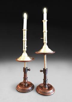 Pair of Georgian Mahogany Adjustable Candle Stands - 4480134